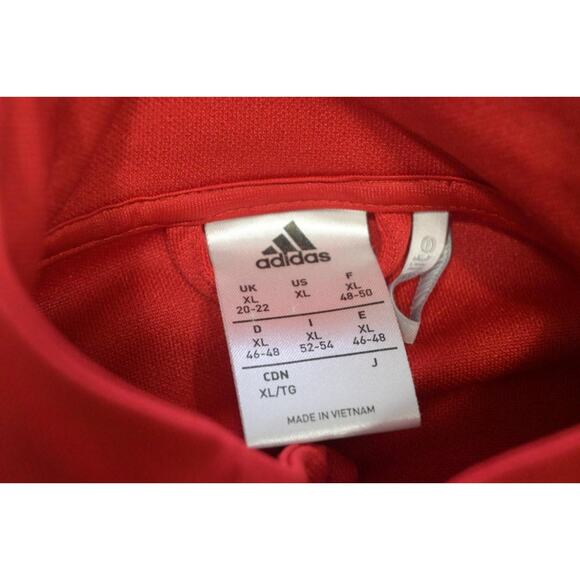 Adidas Track Jacket Climalite Red Full Zip Performance Athletic Womens Sz XL - Picture 9 of 10